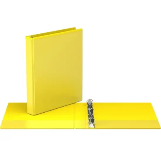1" Premium Round Ring Binder 6pk Customizable View Yellow - Easyview image {1}