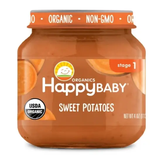 Happy Baby Organics Clearly Crafted Stage 1 Sweet Potatoes Jar - 4oz image {7}