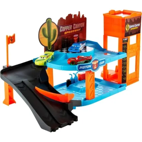 Disney and Pixar Cars Glow Racers Copper Canyon Glowing Garage Playset image {1}