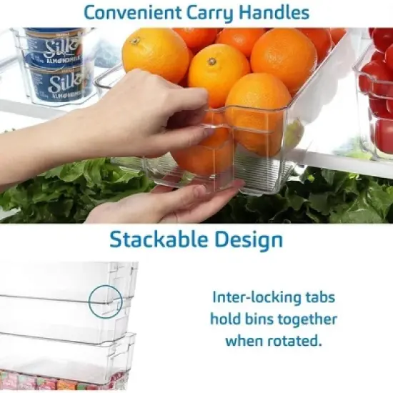 StorageBud Clear Fridge Organizer Bins, Fridge & Freezer Bin Sets image {4}