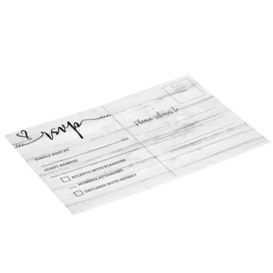 Sustainable Greetings 60-Pack RSVP Cards for Wedding, Response Return RSVP Postcards for Rehearsal Dinner, Birthday, No Envelopes Needed (4x6 in) image {5}