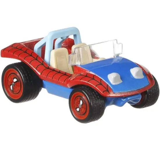 Spider Mobile Red and Blue with Graphics "The Amazing Spider-Man" "Marvel" Diecast Model Car by Hot Wheels image {1}