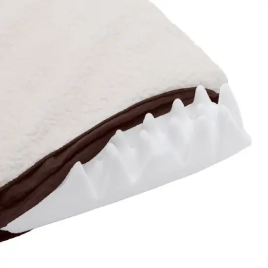 FurHaven Faux Sheepskin & Suede Deluxe Orthopedic Mattress Dog Bed image {4}