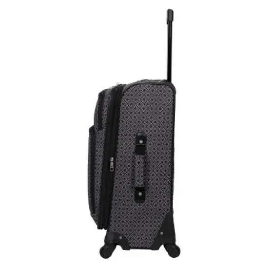 Skyline 4pc Softside Checked Luggage Set - Gray Geo image {4}