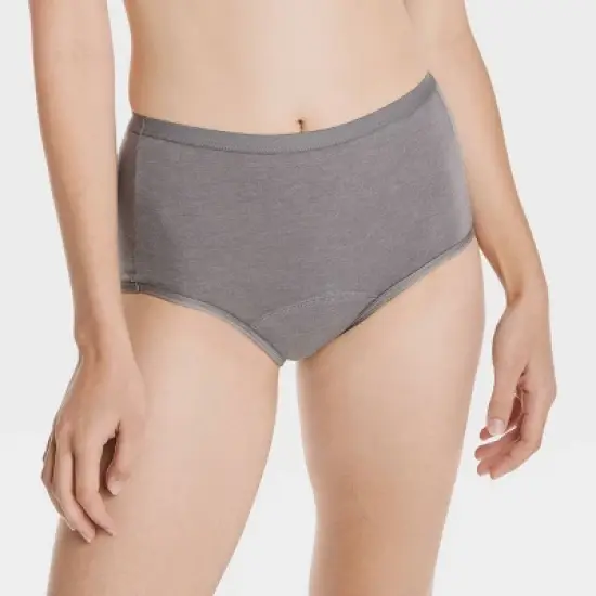 Hanes Women's 3pk Comfort Period Leakproof Moderate Briefs - Black/Gray image {2}