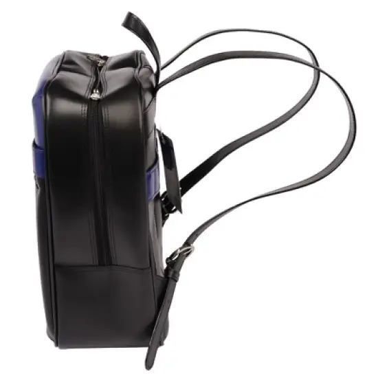 Mcklein Edison Slim Backpack Black Navy Top Grain Cowhide Leather 88137 : McKleinUSA : McKleinUSA image {2}