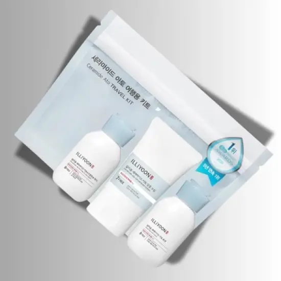 ILLIYOON Ceramide Ato Travel Kit | proven to soothe skin by 41%*. It also aids in reducing dead skin cells by 51%** - (3 pcs) image {1}