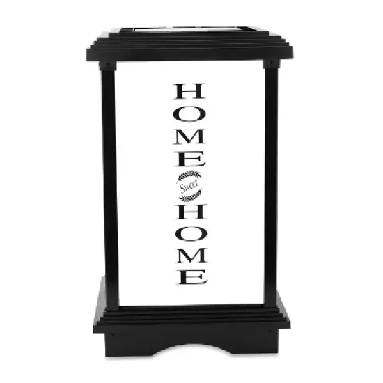 Techko Maid LED Solar 15.51" Welcome Home Small Decorative Outdoor Lantern Off-White/Yellow image {5}