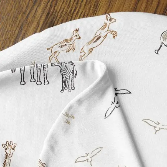 Sweet Jojo Designs Gender Neutral Unisex Support Nursing Pillow Cover (Pillow Not Included) Serengeti Animals Multicolor image {3}