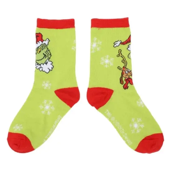 The Grinch & Max Kids 3-Pair Crew Socks image {1}