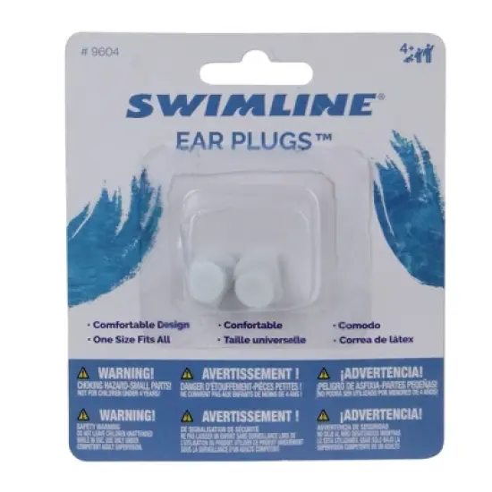 Swimline Molded Ear Plugs Swimming Pool Accessory One-Size - White image {1}