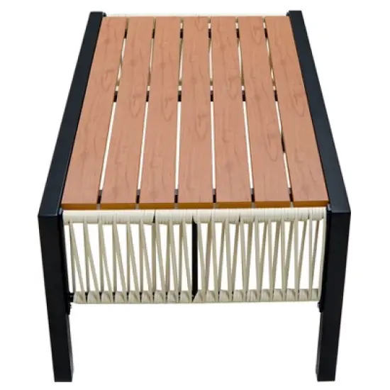 Multi-person Outdoor Iron Sofa Set with A table, Rattan Decoration, Waterproof, Rust-proof, Suitable for Garden, Lawn Use image {12}