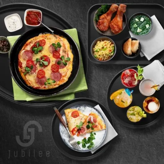 Jubilee (Set of 2) Round Restaurant Serving Trays - NSF Certified Food Service Trays image {5}