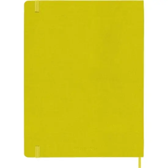 Moleskine Ruled Classic Notebook 7.5"x9.75" Hard Cover Hay Yellow Silk: Hardcover Journal, Pocket, Ribbon Marker, image {7}