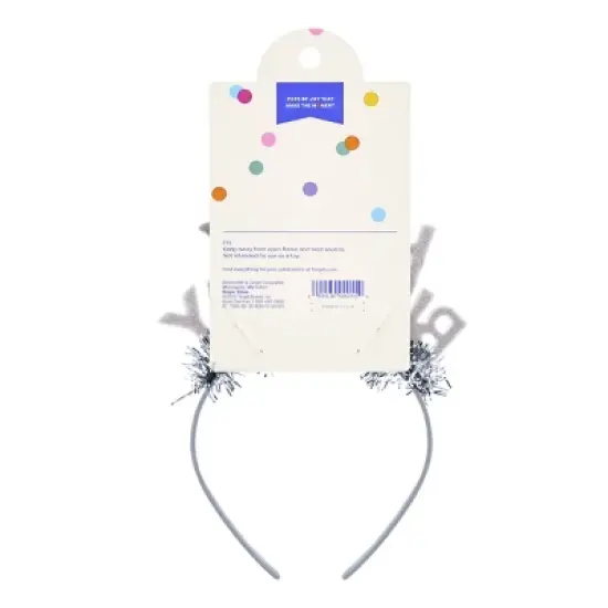 "Happy Birthday" Party Headband Silver - Spritz&trade; image {2}