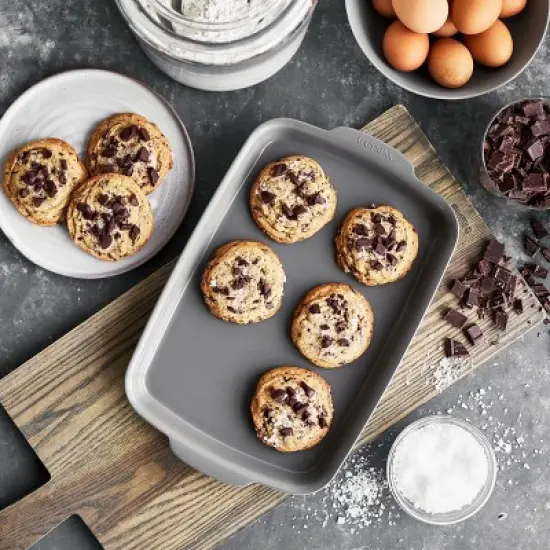 GreenPan Premiere Ovenware Ceramic Nonstick Cookie Quarter Sheet 13"x9" Gray: Aluminum, Dishwasher-Safe, PTFE & PFOA-Free image {4}