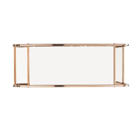 Marianne Mirrored Bar Cart Gold - Aiden Lane image {4}