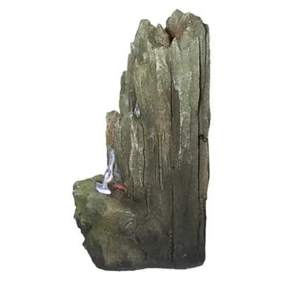 Design Toscano Lost Falls Cascading Waterfall Illuminated Tabletop Fountain image {4}