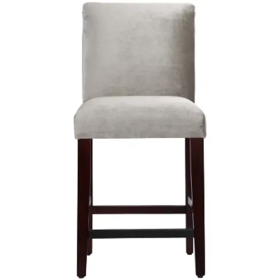 25" Velvet Parsons Counter Height Barstool Wood - Threshold&trade; image {11}
