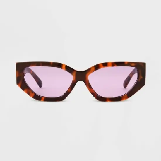 Women's Shiny Plastic Rectangle Sunglasses - Universal Thread&trade; image {3}
