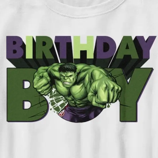 Boy's Marvel Birthday Boy Hulk T-Shirt image {1}