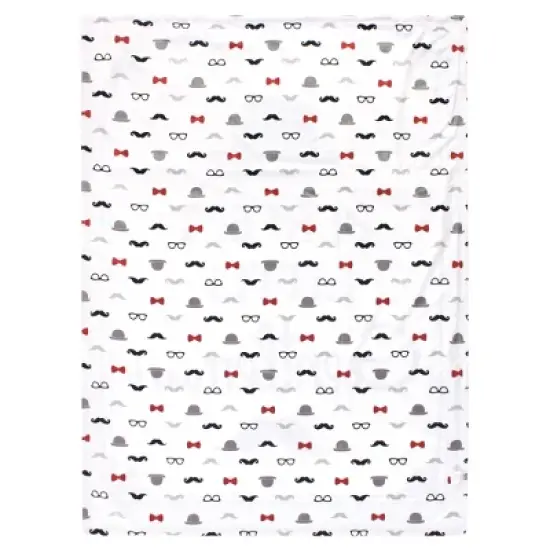 Hudson Baby Infant Boy Plush Mink Blanket, Perfect Gentlemen, One Size image {1}