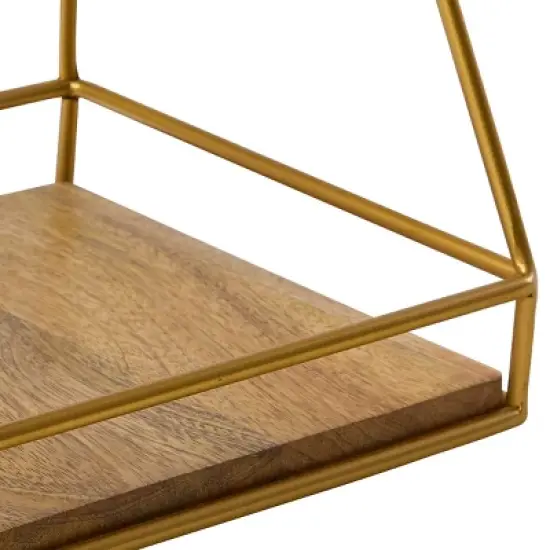 Split P Wood and Gold 2 Tier Organizer image {2}