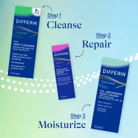 Differin Daily Acne Face Wash Cleanser with Benzoyl Peroxide - 4 fl oz image {4}