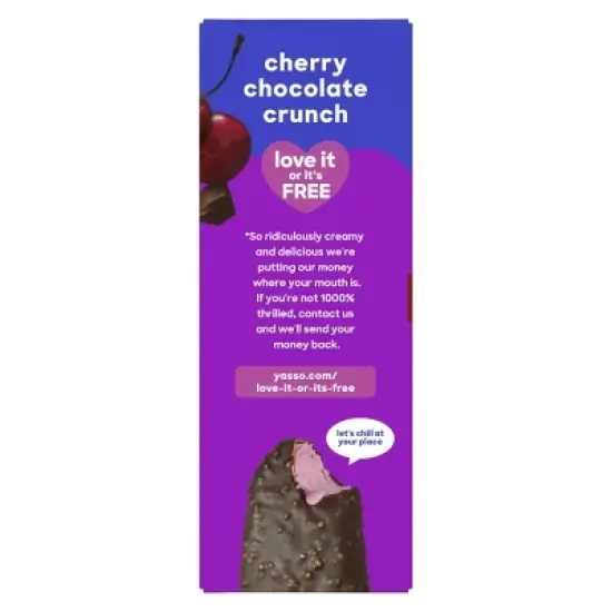 Yasso Frozen Greek Yogurt Cherry Chocolate Crunch - 10.6 fl oz/4ct image {5}