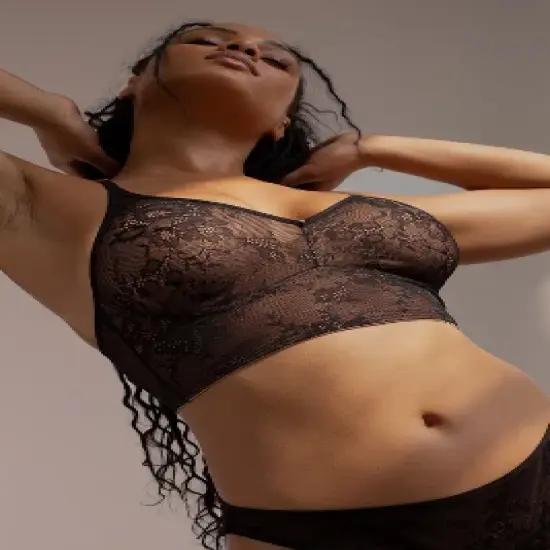 Smart & Sexy Womens Smooth Lace Longline Bralette image {7}