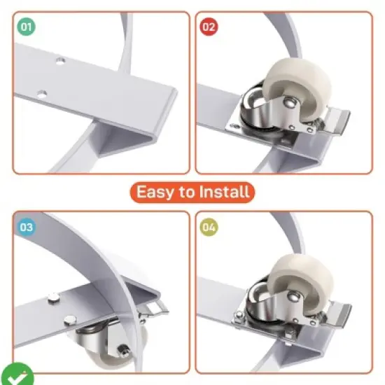 55 Gallon Drum Dolly 1,000 Pound Capacity Barrel Dolly w/Steel Frame 4 Swivel Casters Wheel 2 Pack/4 Pack image {3}