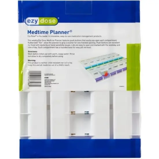 Ezy Dose Weekly (4x/day) Push Button Pill Organizer (3XL) image {4}