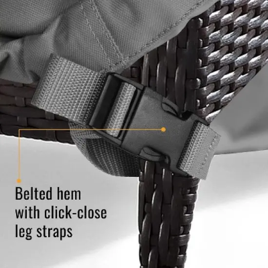 Outdoor Loveseat Sofa Cover &ndash; Weatherproof, Water-Resistant Grey Protective Cover for Patio Furniture &ndash; Heavy-Duty Outdoor Couch Cover image {6}