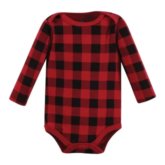Hudson Baby Infant Boy Cotton Long-Sleeve Bodysuits, Into The Woods Prints 7-Pack image {7}
