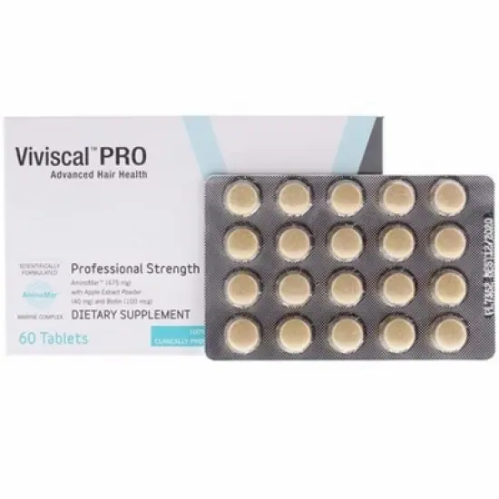 Viviscal PRO Advanced Hair Health PROFESSIONAL STRENGTH Dietary Supplements (60 tablets) AminoMar Marine Complex & Biotin image {3}