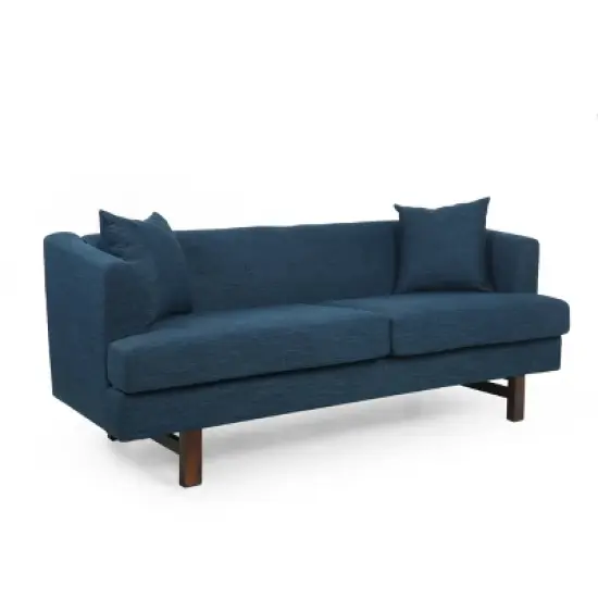 Mableton Mid-Century Modern Upholstered 3 Seater Sofa - Christopher Knight Home image {7}
