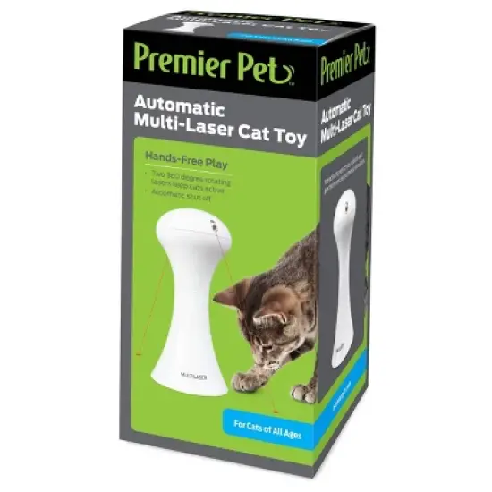Premier Pet Automatic Multi-Laser Cat Toy - White image {3}