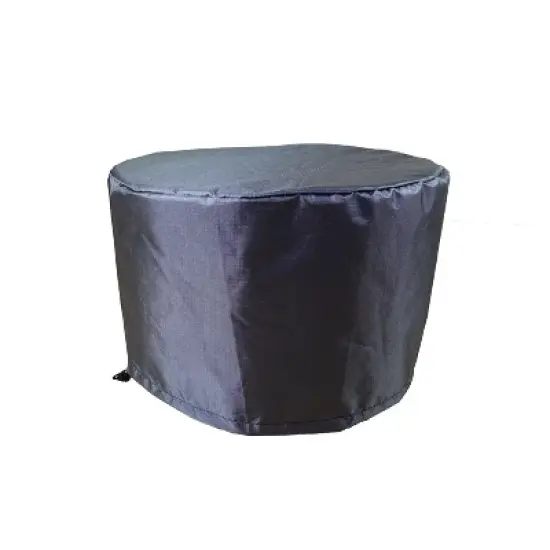 Summerset Shield Gold 2-Layer Polyester Fabric Outdoor Fire Table Round Cover - Charcoal Grey image {6}