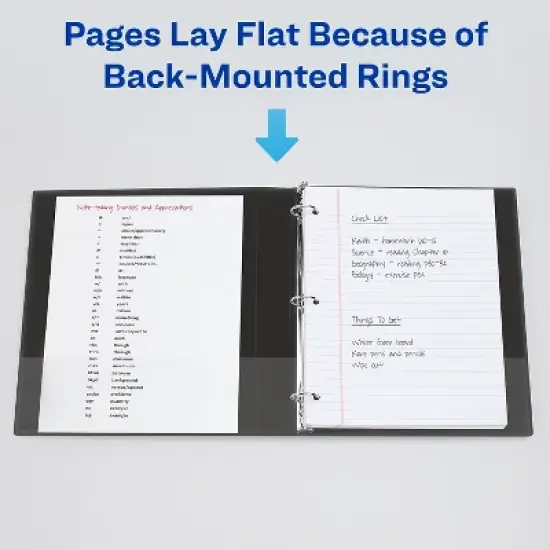 Avery Durable 1" 3-Ring Non-View Binder Black (27250) 326886 image {5}
