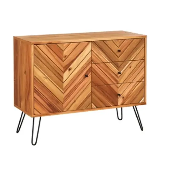 Alexandria 1 Door 3 Drawers Buffet Oak - Lifestorey image {5}