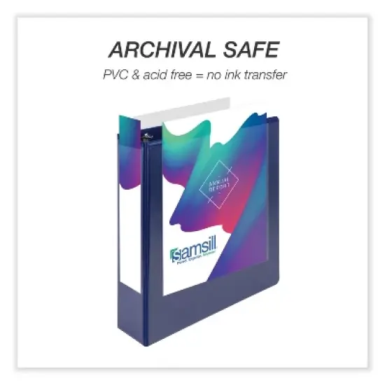 Samsill Durable D-Ring View Binders, 3 Rings, 2" Capacity, 11 x 8.5, Black/Blue/Green/Red, 4/Pack image {4}