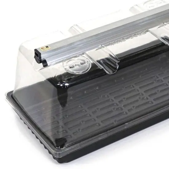 SunBlaster SL1600205 T5HO Mini Greenhouse Kit with NanoDome & Double-Thick Tray for Flower, Herbs, and Veggie Seed Starting or Plant Propagation image {2}