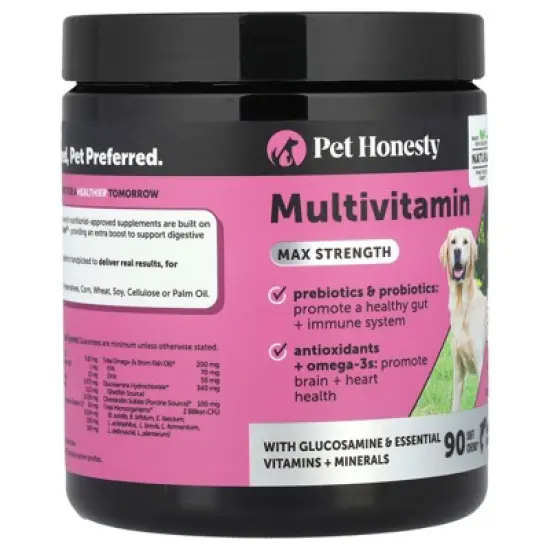 Pet Honesty Multivitamin, Max Strength, For Adult Dogs, Smoked Salmon, 90 Soft Chews, 9.5 oz (270 g) image {3}