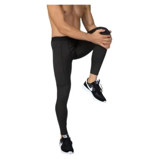 Anna-Kaci Active Men's Full Length Active Compression Leggings with Supportive Panel Stitching and Wide Waistband image {3}