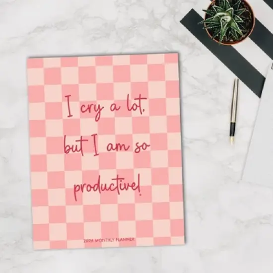 Willow Creek Press 7.5"x9.5" 2026 I Cry Alot Booklet Monthly Planner image {4}