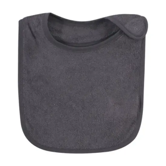 Hudson Baby Infant Unisex Rayon from Bamboo Terry Bibs, Black White, One Size image {6}