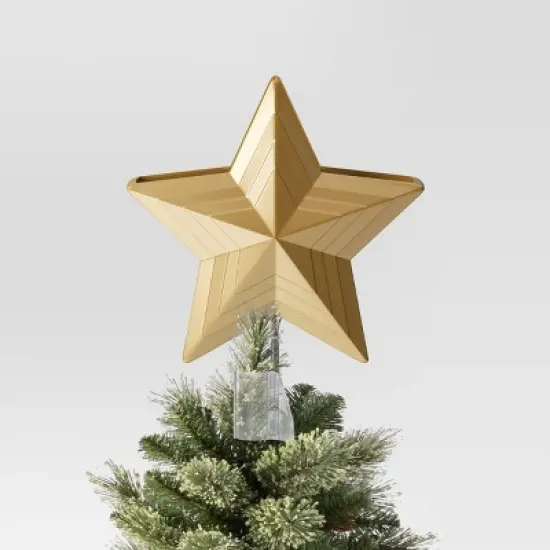 10" 4 Lit-Led Gold Star Projects Peace/Joy and Stars/Dots Christmas Tree Topper - Wondershop&trade; image {2}