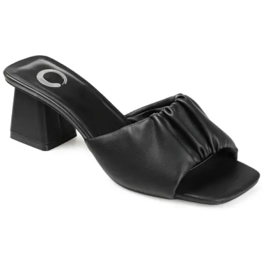Journee Collection Womens Briarr Open Square Toe Block Heel Sandals image {9}
