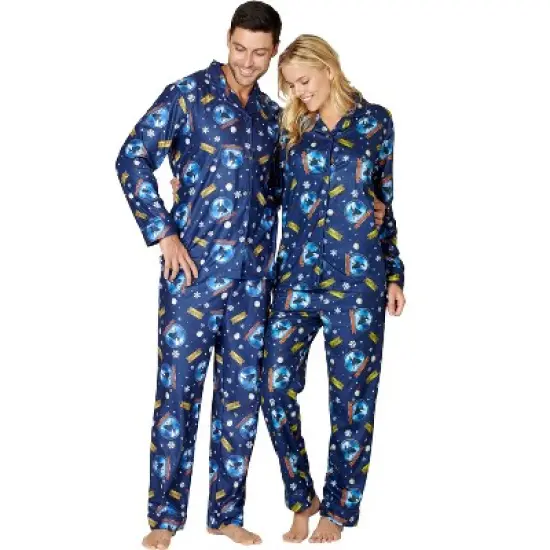 The Polar Express Adult Believe Button-Front Coat Shirt And Pants Pajama Set image {4}