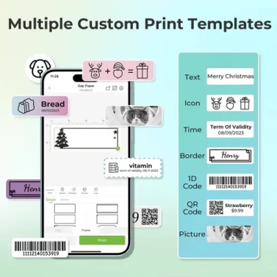 Nelko Set of 2 14x40mm White Label Paper Rolls image {2}